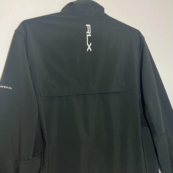 RLX Ralph Lauren Mens Golf Windbreaker Winter Jacket Medium Size Full Zip Black - Picture 13 of 16
